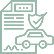 Mask group Car insurance document with checkmark icon.